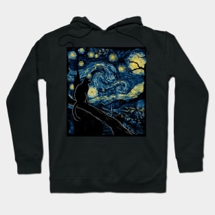 Cat Starry Night Dreams Hoodie